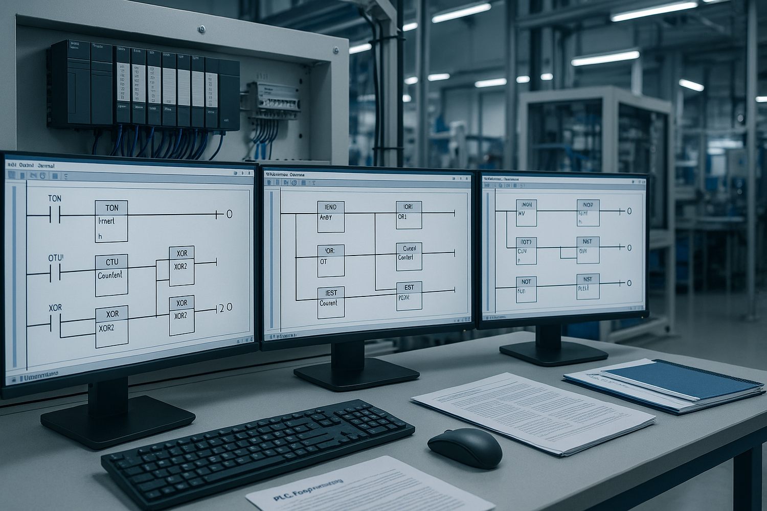 Unübersichtlicher Code, unnötige Wiederholungen, schwer wartbare Projekte?
PLC-Code.com bietet dir sofort einsetzbare Bausteine für Timer, Logik, Zähler und mehr –modular aufgebaut, verständlich dokumentiert, ideal für Ausbildung & Praxis.
Unübersichtlicher Code, unnötige Wiederholungen, schwer wartbare Projekte?
PLC-Code.com bietet dir sofort einsetzbare Bausteine für Timer, Logik, Zähler und mehr –modular aufgebaut, verständlich dokumentiert, ideal für Ausbildung & Praxis.