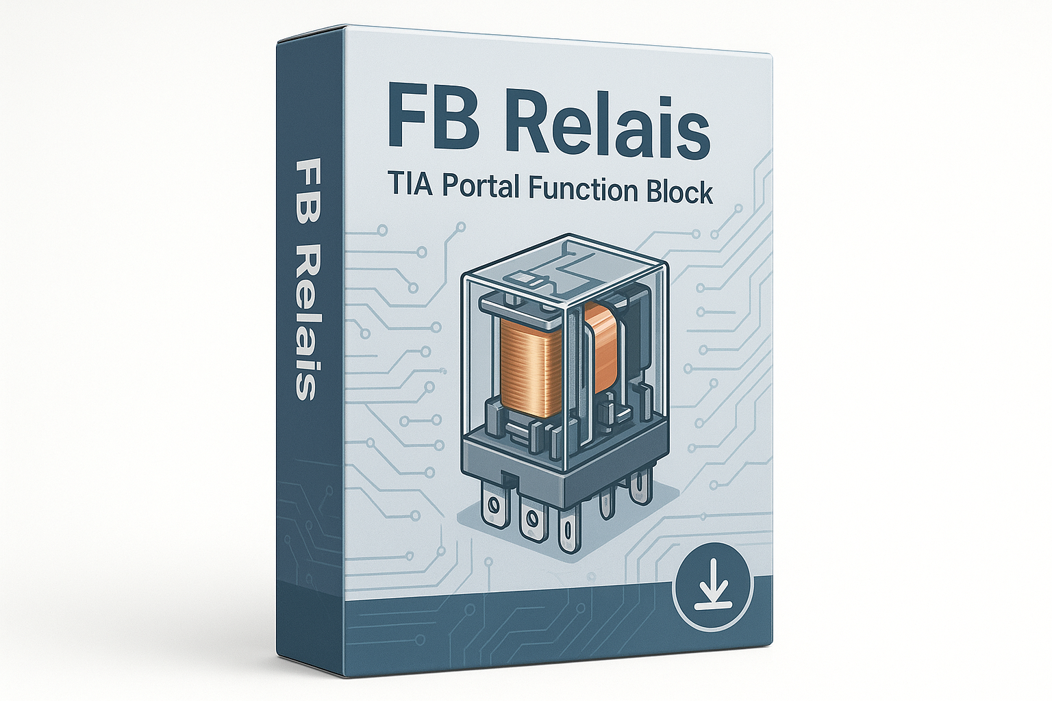 Es ist ein FB Baustein aus Tia Portal "Relais" es wird ein echter Relais damit Simuliert 