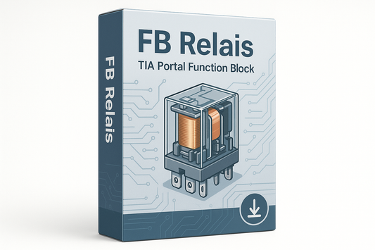Es ist ein FB Baustein aus Tia Portal "Relais" es wird ein echter Relais damit Simuliert 
