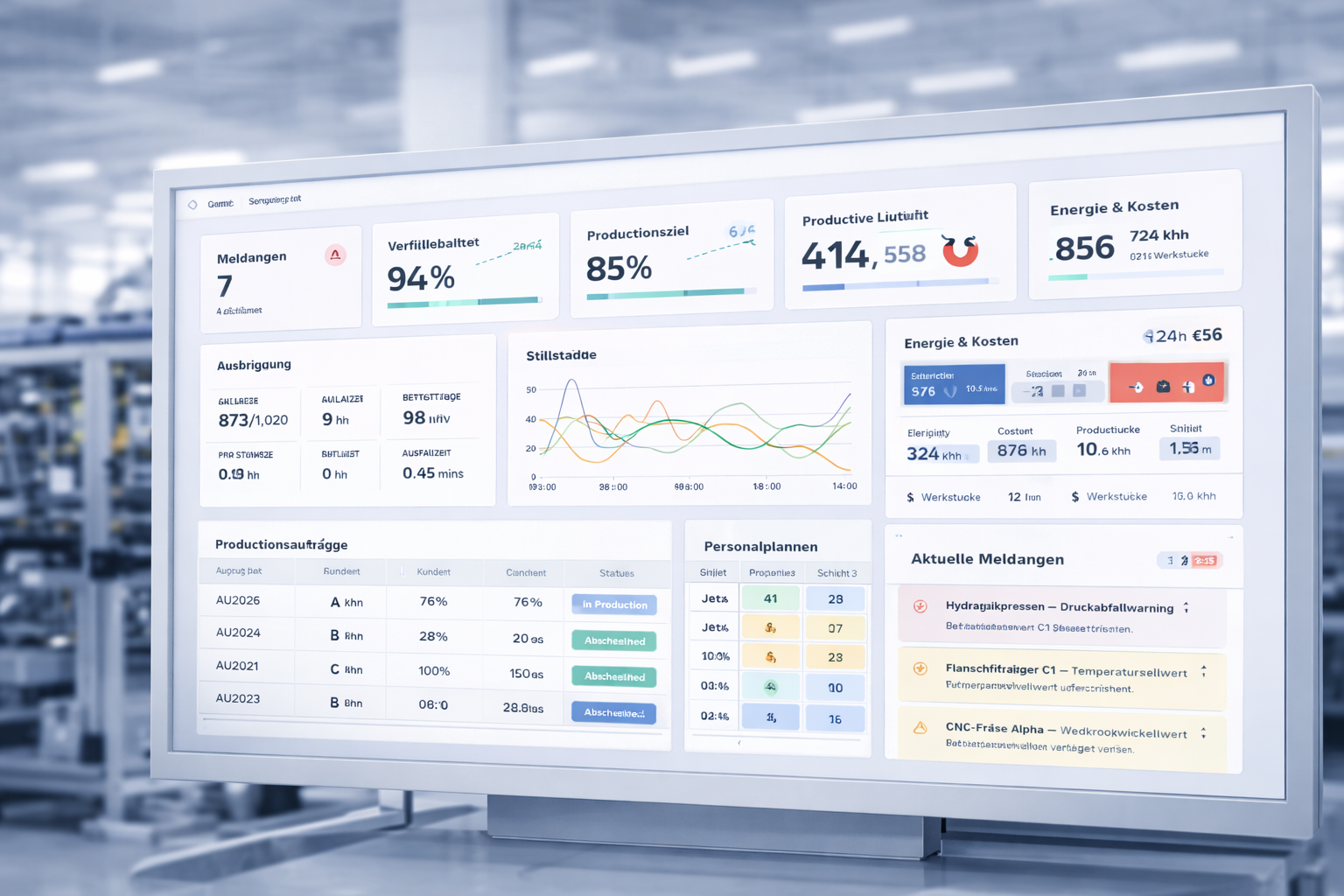 Produktionsdashboard